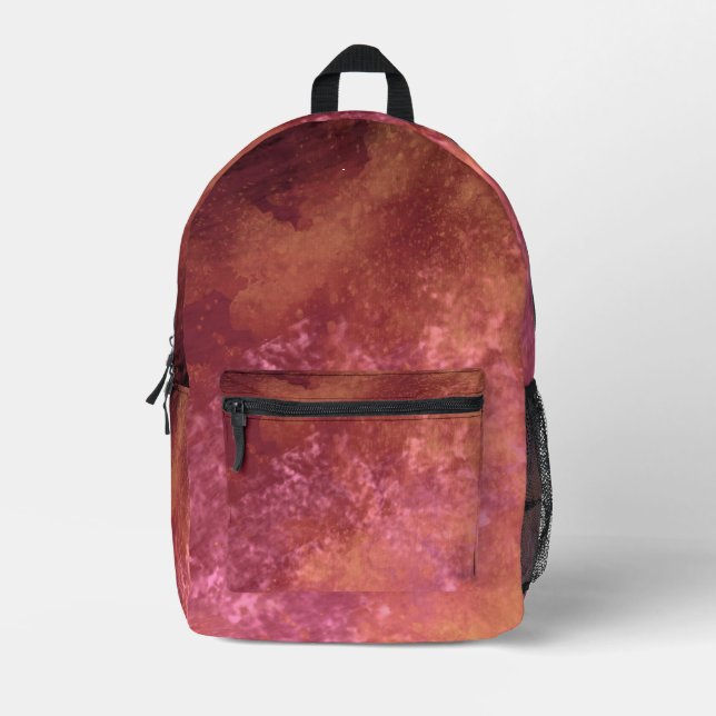 Stilvolle Storm-Wolke-Effekt-Muster in braun Bedruckter Rucksack (Vorderseite)