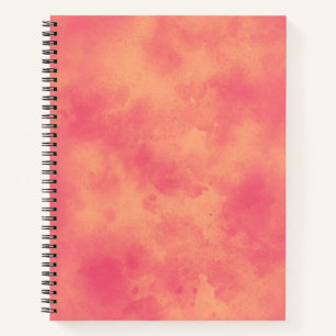 Stilvolle Stormwolke-Effekt-Muster-Pfirsich Notizbuch