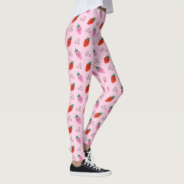 Stilvolle Strawberry Pattern Leggings (Rechts)