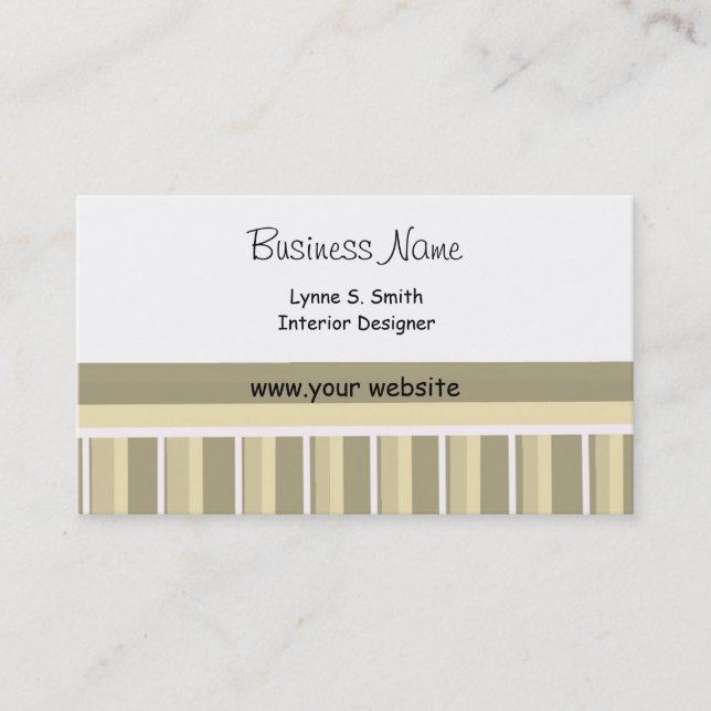 Stilvolle Stripes Business Card Visitenkarte (Vorderseite)