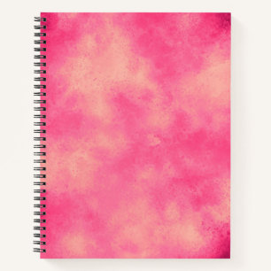 Stilvolle Sturmwolke-Effekt-Muster pinkgelb Notizbuch