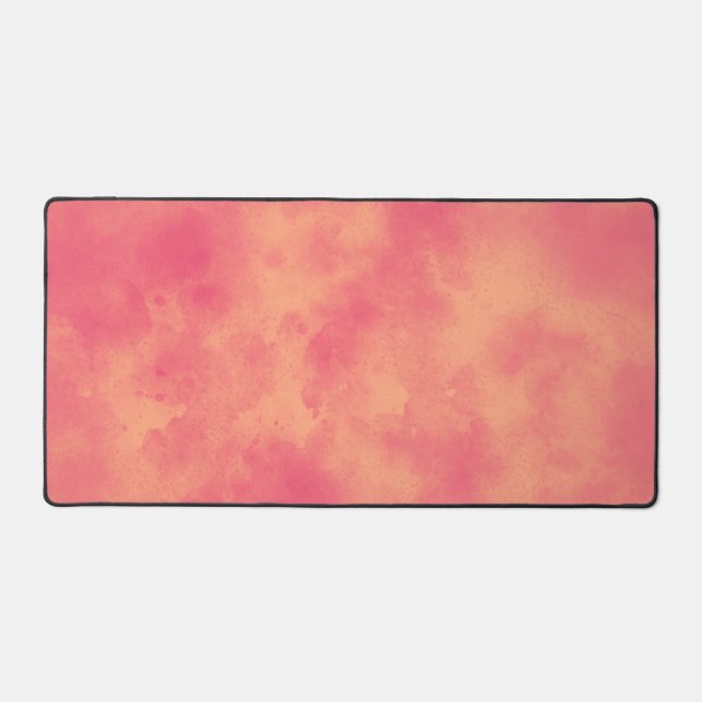 Stilvolle Sturmwolke-Effekt Peach Orange Schreibtischunterlage (Vorderseite)