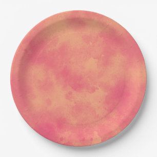 Stilvolle Sturmwolke-Effekt Peach Pappteller