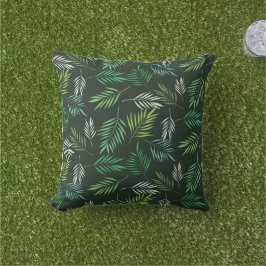 Stilvolle Summer Green Tropical Palm Blätter Kissen