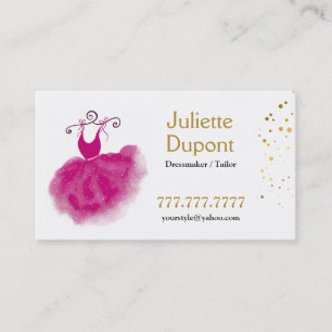Stilvolle Tailor Dressmaker Gold Hochzeitssalon Bu Visitenkarte