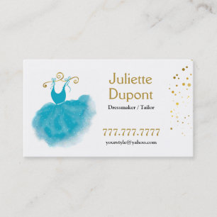 Stilvolle Tailor Dressmaker Gold Hochzeitssalon Bu Visitenkarte