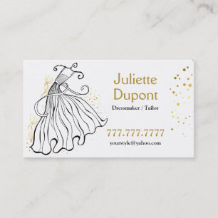 Stilvolle Tailor Dressmaker Goldhochzeit Salon Visitenkarte