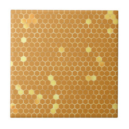 Stilvolle Tan Gold Honeycomb Fliese
