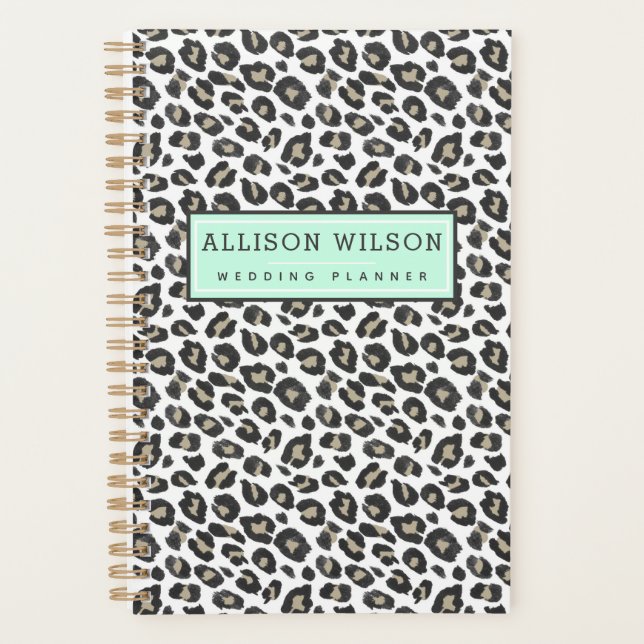Stilvolle Tan Leopard Print Planer (Vorderseite)