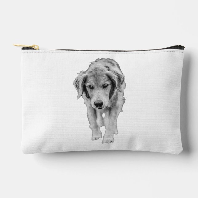 Stilvolle Tasche mit jungem Retriever (Vorderseite)