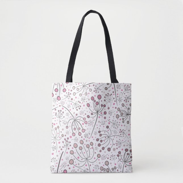 Stilvolle Tote Bag mit Abstraktem Blumendesign Tasche (Vorderseite)