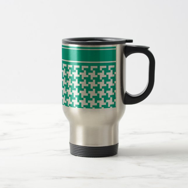 Stilvolle Travel Mug, Smaragdgrüner Dogzahnarzt-Ka Reisebecher (Rechts)