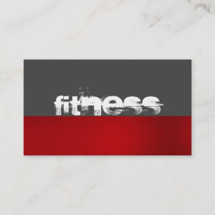 Stilvolle Trend Gray Red Fitness Sport Business Ca Visitenkarte