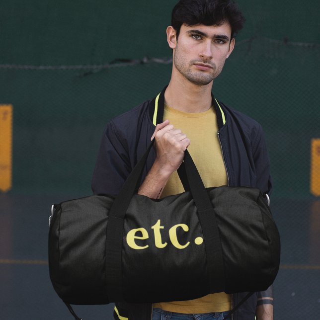Stilvolle, trendige Black & Yellow Sports Duffle Bag (Von Creator hochgeladen)