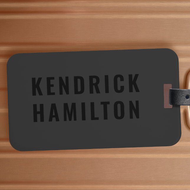 Stilvolle Trendy Black Out Moderne Minimalistische Gepäckanhänger (Von Creator hochgeladen)