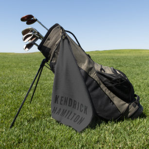 Stilvolle Trendy Black Out Moderne Minimalistische Golfhandtuch