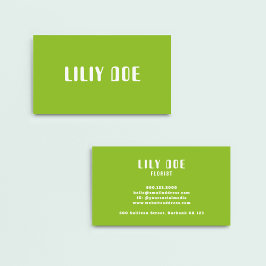 Stilvolle Trendy Bold Green Typografy einzigartig Visitenkarte