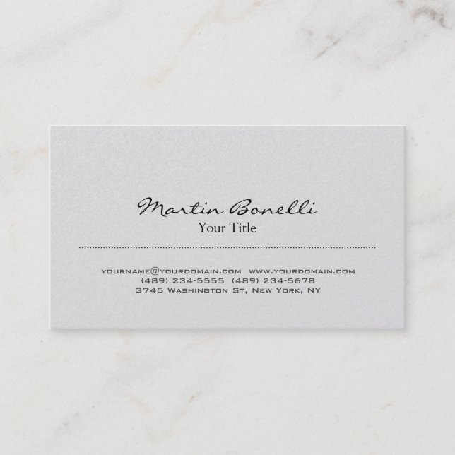 Stilvolle Trendy Business Card Visitenkarte (Vorderseite)