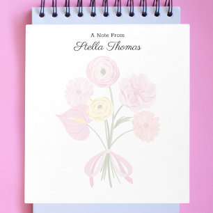 Stilvolle Trendy Elegante Rosa Wasserfarben Notizblock