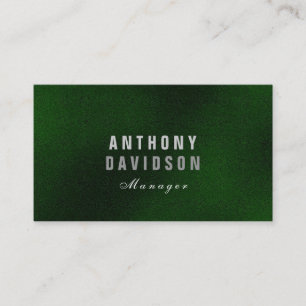 Stilvolle Trendy Green Rige Letters Business Card Visitenkarte