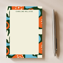 Stilvolle Trendy Muster Abstrakt Monogram Name Post-it Klebezettel