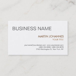 Stilvolle Trendy Simple Schlicht Modern Business C Visitenkarte