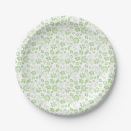 Stilvolle Tropical Lime Green Garden Blume Pappteller