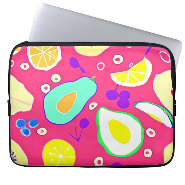 Stilvolle tropische Fruchtmuster Art. Jetzt kaufen Laptopschutzhülle (Vorderseite)