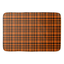 Stilvolle Twill Kariert Orange Black Design Muster Badematte