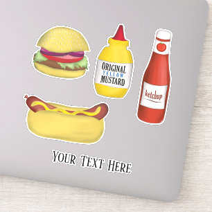 Stilvolle Typografie Niedliche Hamburger Niedlich Aufkleber