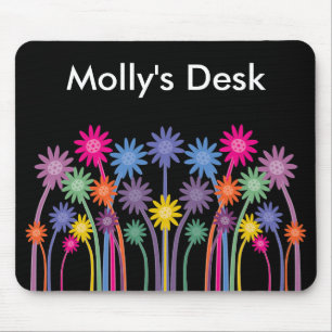 Stilvolle u. mutige symmetrische Blumen Mousepad