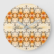 Stilvolle Uhr mit dem Segen unseres Zuhause-Textes