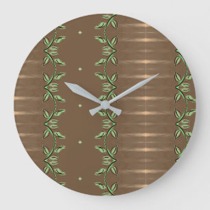 Stilvolle Uhr mit Grün und Braun