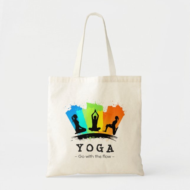 Stilvolle und bunte Pilates YOGA Übung Tragetasche (Vorne)