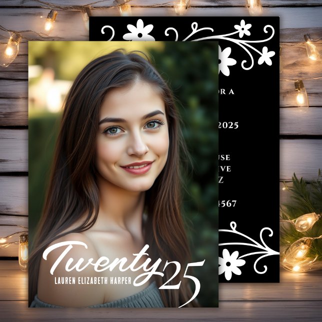 Stilvolle und elegante Foto und Abschluss Einladung (Stylish And Elegant Photo And Year Graduation Invitation
)