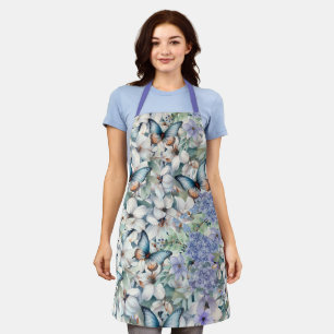 Stilvolle und elegante Schürze mit Blumen und Schm