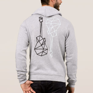 stilvolle und moderne geometrische Gitarrenmusik Hoodie