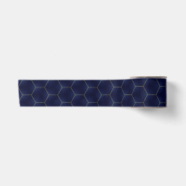 Stilvolle und moderne Marine und Gold Geometric Satinband