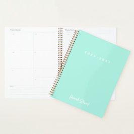Stilvolle und trendige Mint Green Minimalistisch G Planer