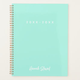 Stilvolle und trendige Mint Green Minimalistisch G Planer