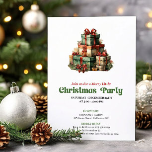 Stilvolle viktorianische Weihnachtsgeschenke Party Einladung