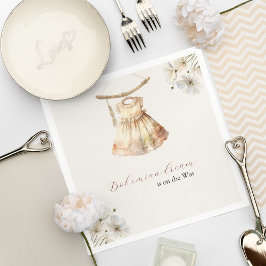 Stilvolle Vintag Dress Wildblumen Gitl Baby Shower Serviette