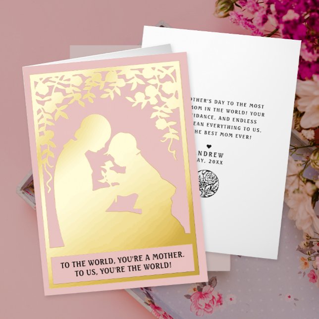 Stilvolle Vintage Retro-Rose Rosa Mama Kinderflora (Von Creator hochgeladen)