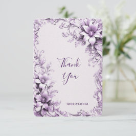 Stilvolle violette Blumen Danke, dass ihr Karte ha