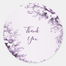 Stilvolle violette Blumen Sticker