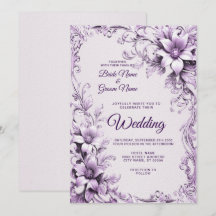 Stilvolle violette Blumen zum Hochzeitsempfang