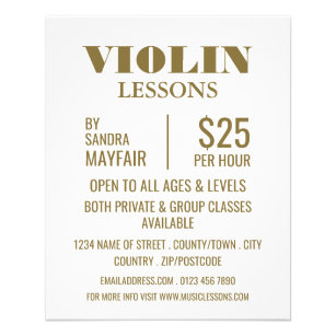 Stilvolle Violinwerbung Flyer