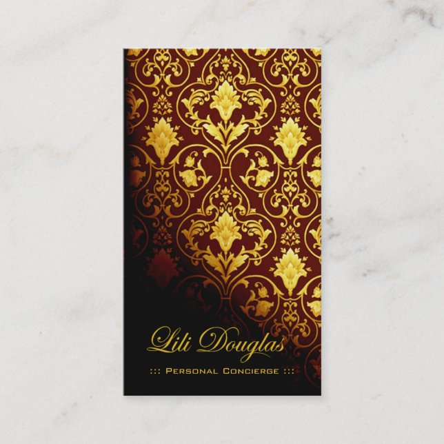 Stilvolle Visitenkarte (Allzweck) - "Roccoco " (Vorderseite)