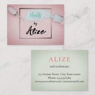 Stilvolle Visitenkarten-Nageltechniker, Schönheits Visitenkarte
