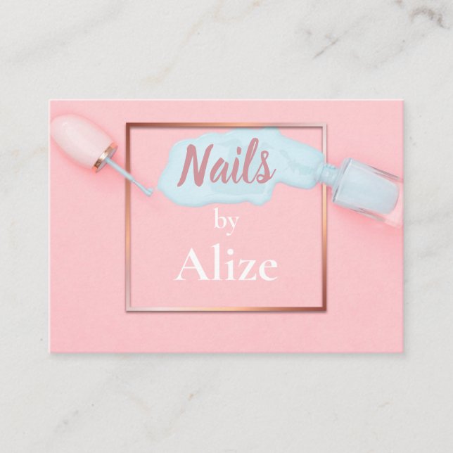 Stilvolle Visitenkarten-Nageltechniker, Schönheits Visitenkarte (Vorderseite)